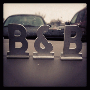 B & B mailbox letters we found for $0.30 each!