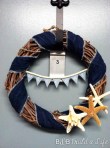 Summer Seashell & Denim Wreath @ BandBBuildALife.com