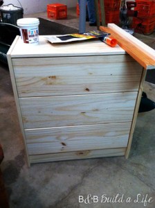 Our little RASTafari after a good sanding and puddy job to fill in all the holes from the original drawer pulls.