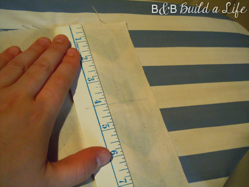 measuring for the hems @ BandBBuildALife.com measuring for the hems @ BandBBuildALife.com