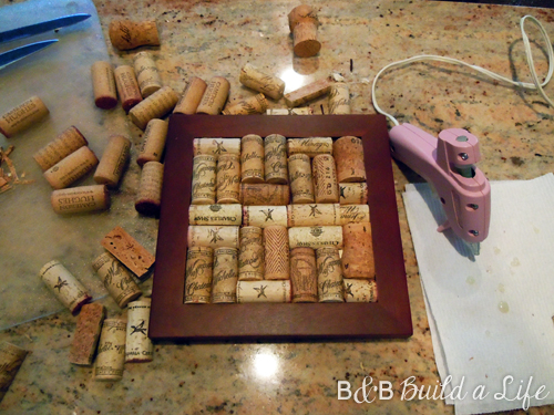 glueing the cork in place @ BandBBuildALife.com glueing the cork in place @ BandBBuildALife.com