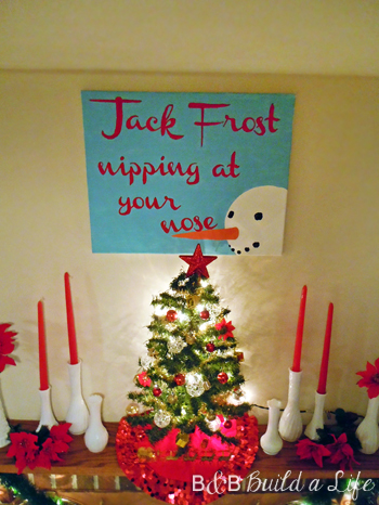 Jack Frost Nipping at Your Nose Christmas Carol art @ BandBBuildALife.com