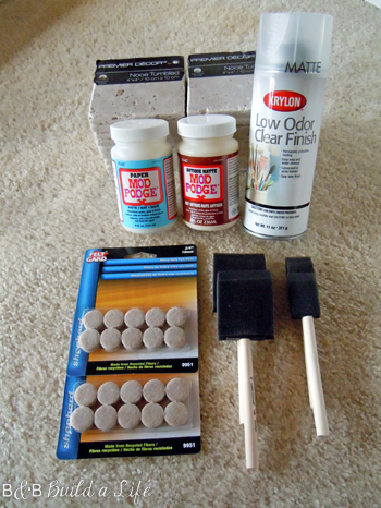 DIY coaster materials @ BandBBuildALife.com