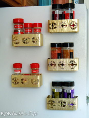 gilded spice rack @ BandBBuildALife.com