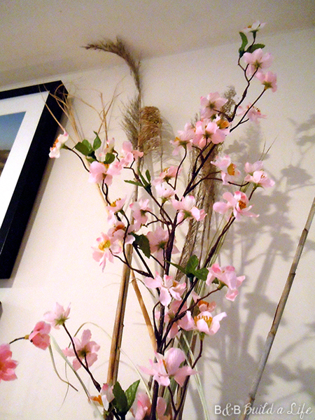 cherry blossom pink spring mantle @ BandBBuildALife.com