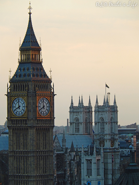 London Eye at Sunset Visit @ BandBBuildALife.com