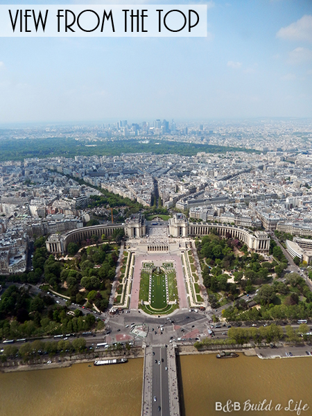 view from the eiffel tower @ BandBBuildALife.com