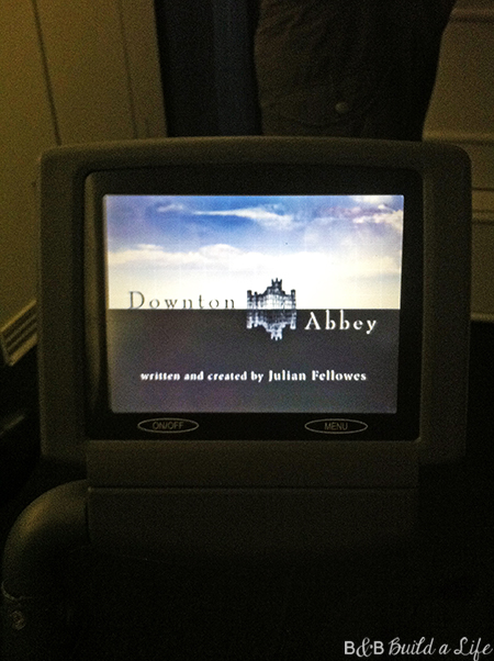 in flight entertainment Downton Abbey @ BandBBuildALife.com