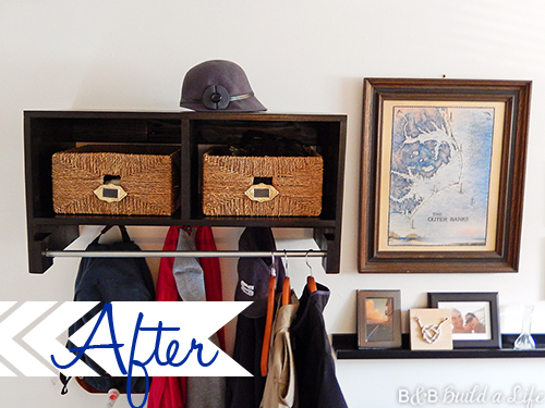 ikea inspired coat rack @ BandBBuildALife.com