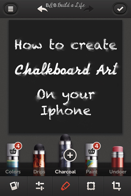 do it yourself chalkboard art on your smartphone iphone @ BandBBuildALife.com