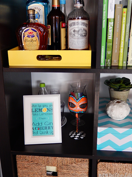 Gin Tom Collins Bar Art @ BandBBuildALife.com