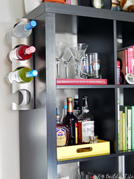 Bookcase bar bookshelf bar Expedit Bar @ BandBBuildALife.com