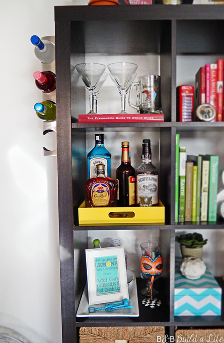 Bookcase bar bookshelf bar Expedit Bar @ BandBBuildALife.com