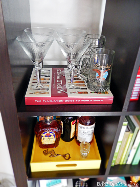 Bookcase bar bookshelf bar Expedit Bar @ BandBBuildALife.com