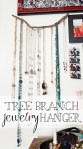 tree branch jewelry hanger at BandBBuildALife.com