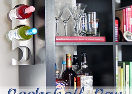 Bookcase bar bookshelf bar Expedit Bar @ BandBBuildALife.com