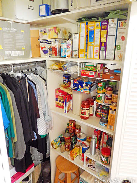 organizing a glam closet with a pantry at BandBBuildALife.com