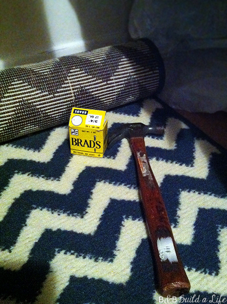 chevron carpet in closet glam closet at BandBBuildALife.com