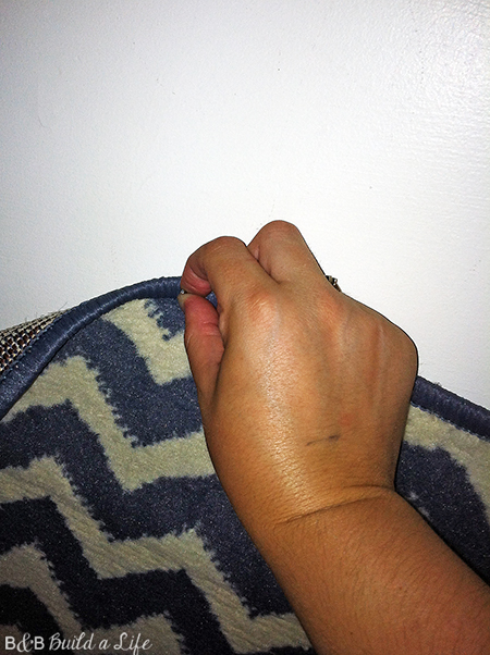 chevron carpet in closet glam closet at BandBBuildALife.com