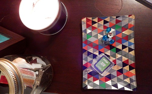 clearance shopping decor tray gold leaf at BandBBuildALife.com