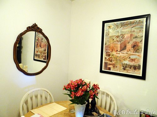 antique mirror thrifting score beer poster yuengling yeungling poster at BandBBuildALife.com