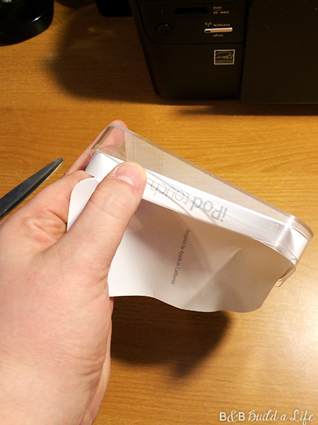 ipod touch box becomes jewelry box acrylic jewelry box DIY wasi tape at BandBBuildALife.com