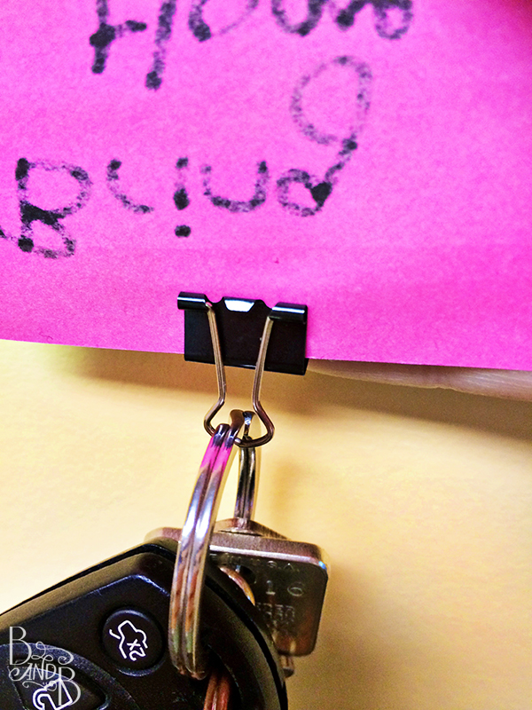 Key Ring Reminder - Life Hack from BandBBuildALife.com