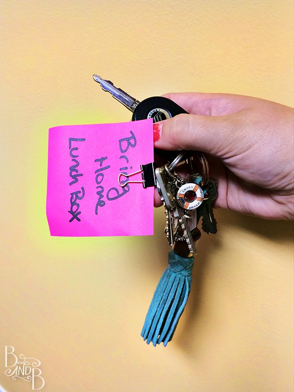 Key Ring Reminder - Life Hack from BandBBuildALife.com
