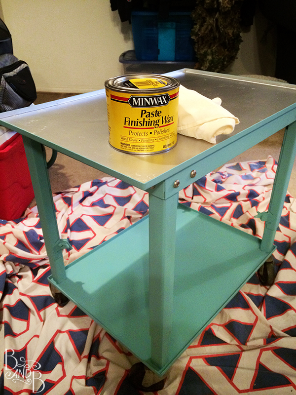 Chalk Painted Metal Printer Stand 