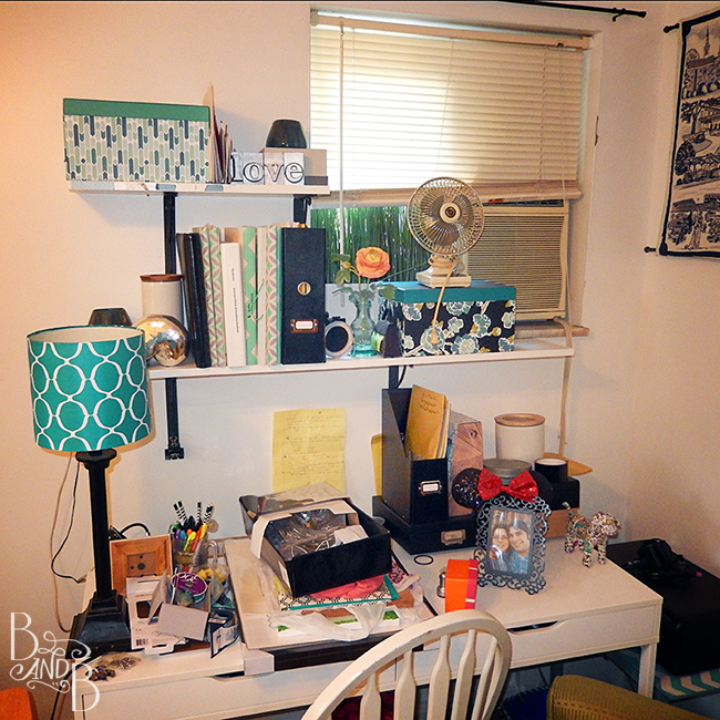 Messy desk solutions - how to hide your wireless router and still allow it to work from BandBBuildALife.com