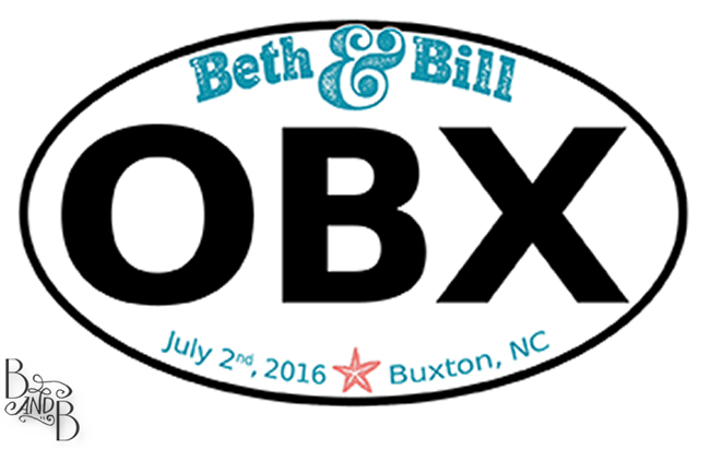 OBX Car Magnet Save The Date for Outer Banks Wedding