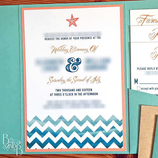 DIY Wedding Invite using Cards and Pockets