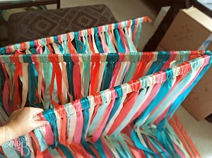 DIY Ribbon Backdrop for Destination WEdding