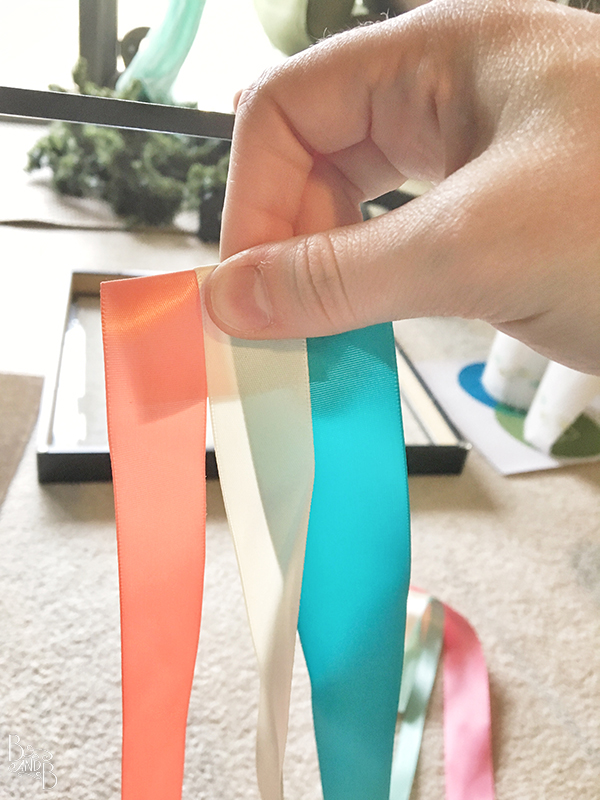 Using leftover wedding crafting to create a memory shadow box frame