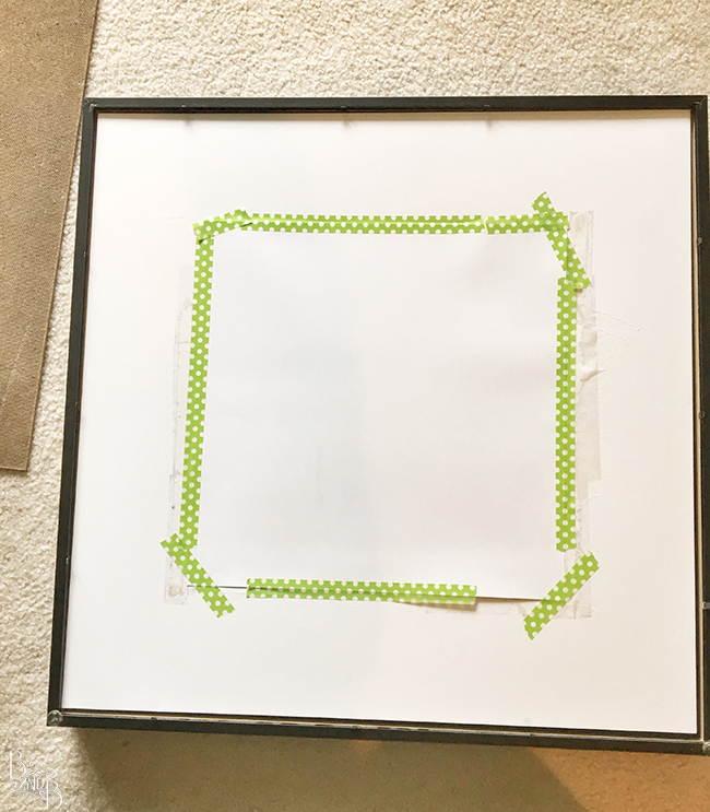 Using leftover wedding crafting to create a memory shadow box frame
